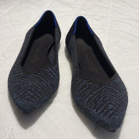 Rothy's Shoes - Rothy's The Point Midnight Metallic Zebra